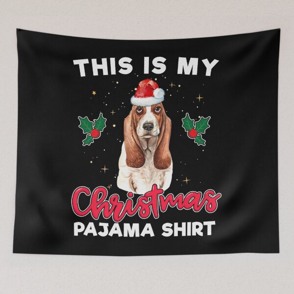 Item preview, Basset Hound Christmas Pajama Santa Dog Lover 	 		 designed and sold by kunevatoulaq.