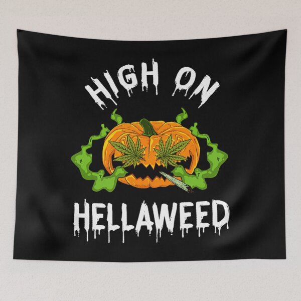 Item preview, High On Hellaweed Pumpkin Smoking 	 		 designed and sold by rahimiattahiy.