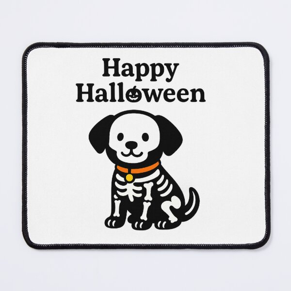 Aperçu de l'œuvre Joyeux Halloween – Chien squelette mignon créée et vendue par RungsitDesign.