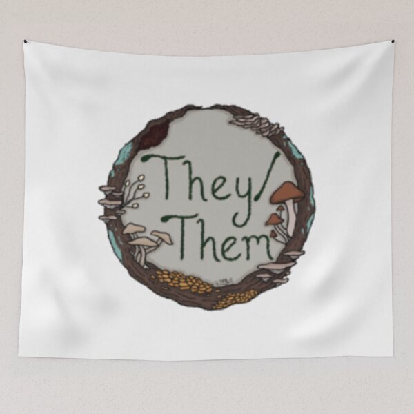 Item preview, Theythem Mushroom Pronoun Wreath 	 	 designed and sold by vadymbacelp.