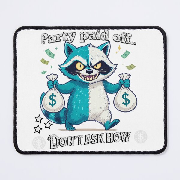 Item preview, Party Paid Off – Halloween Raccoon Party Tee designed and sold by Saaeba.