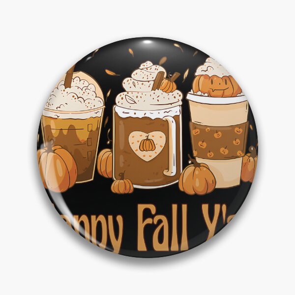 Item preview, Happy Fall Y'all 	 Latte Coffee Leopard Pumpkin Autumn 		 designed and sold by arleetiiuc.