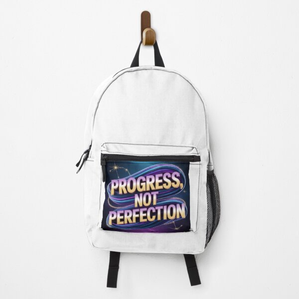 Item preview, Progress Not Perfection – Motivational 3D Quote Design designed and sold by GogoVibes.