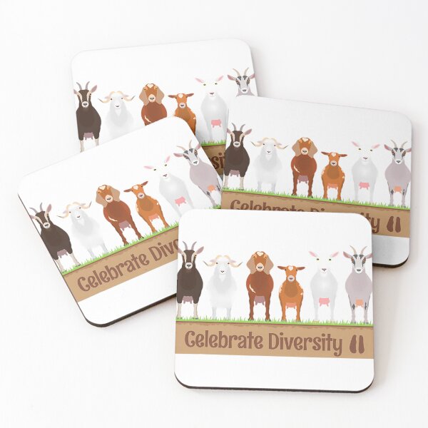 Item preview, Celebrate Diversity Pet Funny Goats 	s for Goat Lovers 	1	 designed and sold by suntochaufei.