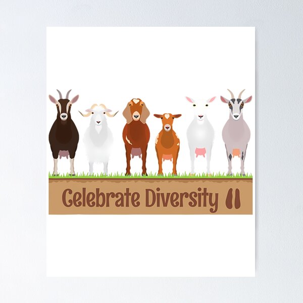 Item preview, Celebrate Diversity Pet Funny Goats 	s for Goat Lovers 	1	 designed and sold by suntochaufei.