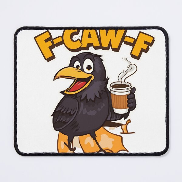 Item preview, F‑Caw‑F T‑Shirt | Funny Chicken Pun Meme Tee | Clucking Coffee Humor Gift designed and sold by GAIDREDA.