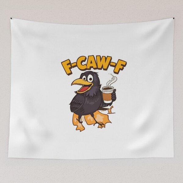 Item preview, F‑Caw‑F T‑Shirt | Funny Chicken Pun Meme Tee | Clucking Coffee Humor Gift designed and sold by GAIDREDA.