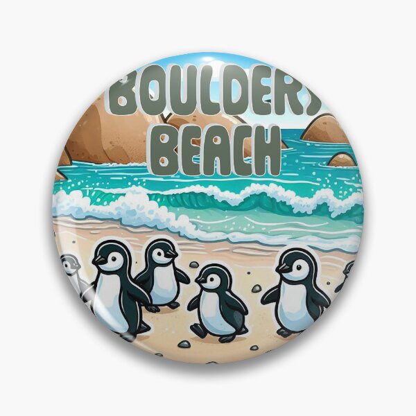 Item preview, Penguins at Boulders Beach Sticker designed and sold by The Digital Compass.