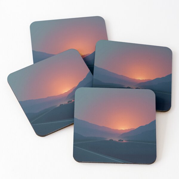 Item preview, Sunset gradient backdrop with Formula 1 cars in motion Art Inspired By Nature And The Active Outdoors designed and sold by CDC40.