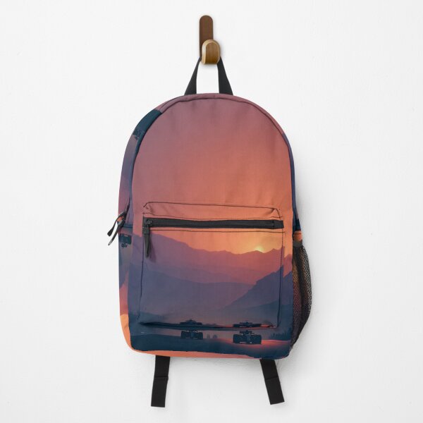 Item preview, Sunset gradient backdrop with Formula 1 cars in motion Art Inspired By Nature And The Active Outdoors designed and sold by CDC40.