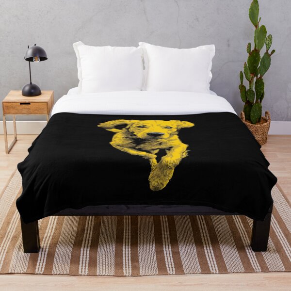 Item preview, Pop Art Graphic of a Running Golden Retriever Puppy designed and sold by TheColorKey.