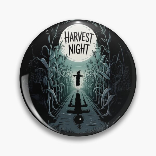 Artikelvorschau, Harvest Night Scarecrow Moon Halloween Creepy Cornfield Art entworfen und verkauft von WitchyWhisper.