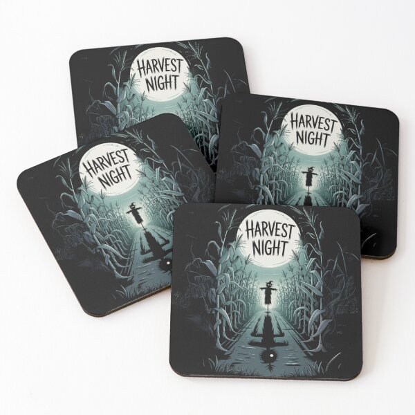 Item preview, Harvest Night Scarecrow Moon Halloween Creepy Cornfield Art designed and sold by WitchyWhisper.
