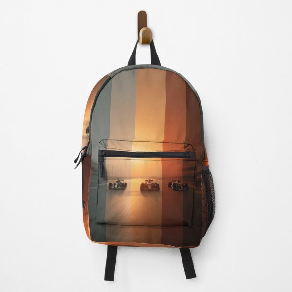 Item preview, Sunset gradient backdrop with Formula 1 cars in motion Art Inspired By Nature And The Active Outdoors designed and sold by CDC40.