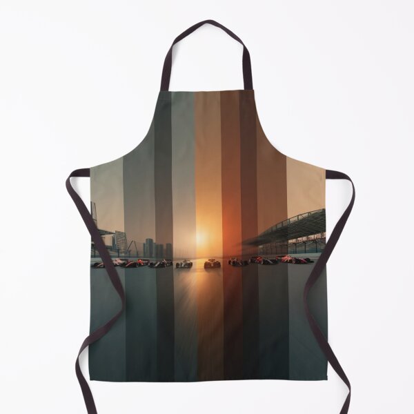 Item preview, Sunset gradient backdrop with Formula 1 cars in motion Art Inspired By Nature And The Active Outdoors designed and sold by CDC40.