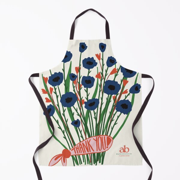 Item preview, thank you blue floral card designed and sold by Adriana Bracho.