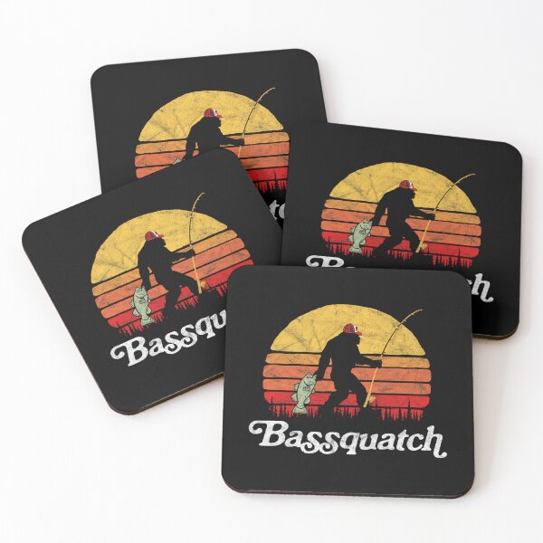 Item preview, Bassquatch! Funny Bigfoot Fishing Outdoor Retro 		 designed and sold by kunevatoulaq.