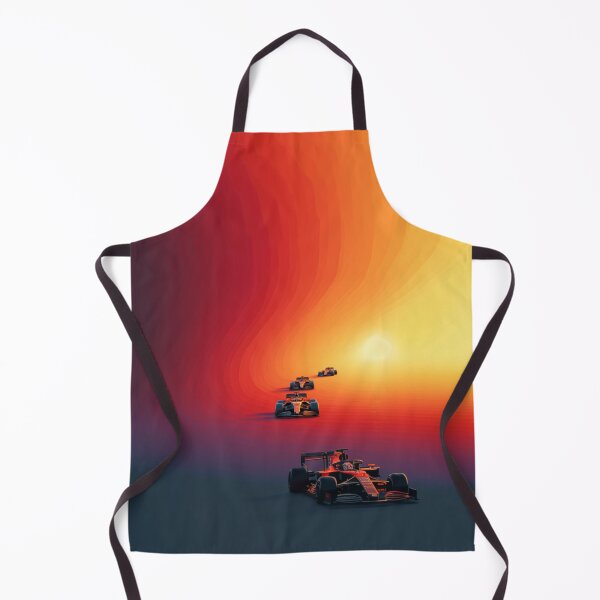 Item preview, Sunset gradient backdrop with Formula 1 cars in motion Art Inspired By Nature And The Active Outdoors designed and sold by CDC40.