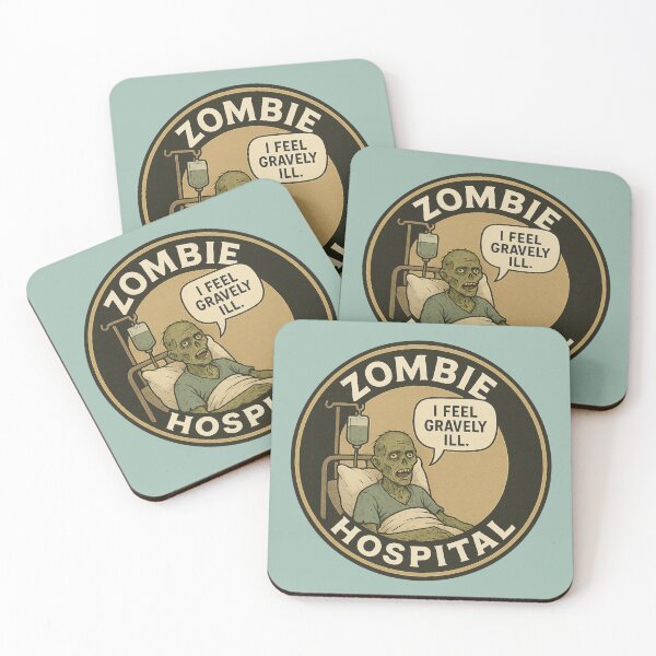 Item preview, Gravely Ill – Funny Zombie Hospital Horror Pun designed and sold by hangmeart.