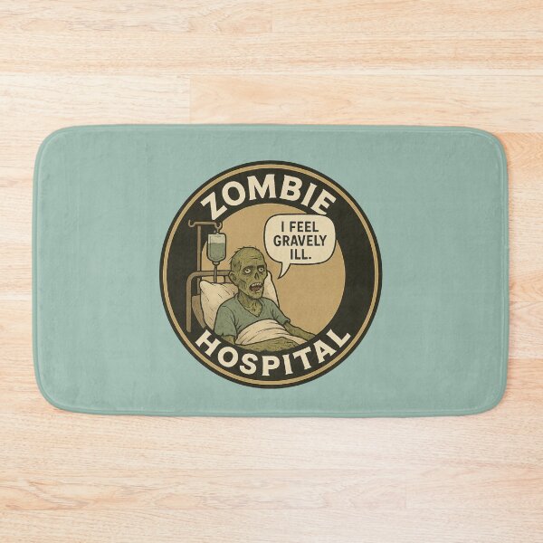 Item preview, Gravely Ill – Funny Zombie Hospital Horror Pun designed and sold by hangmeart.