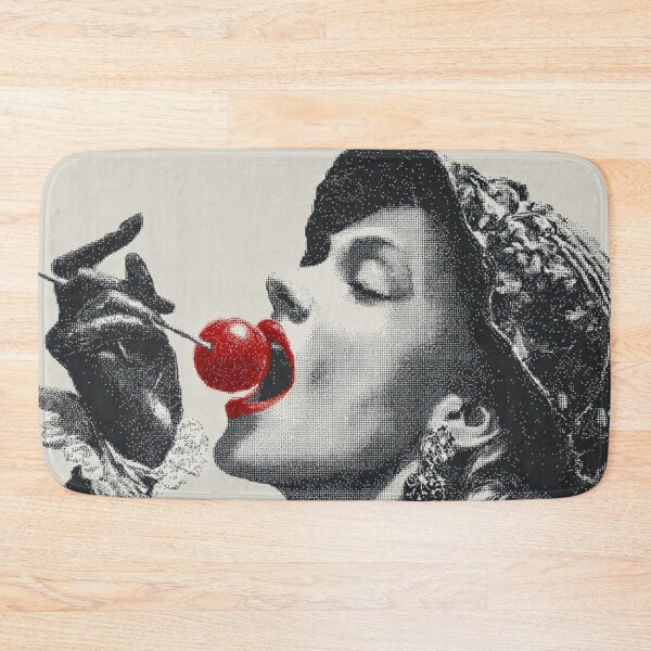 Item preview, Lollipop Lips |Halftone Lady with Cherry Red Pop Art Victorian designed and sold by CrunchyGoats.