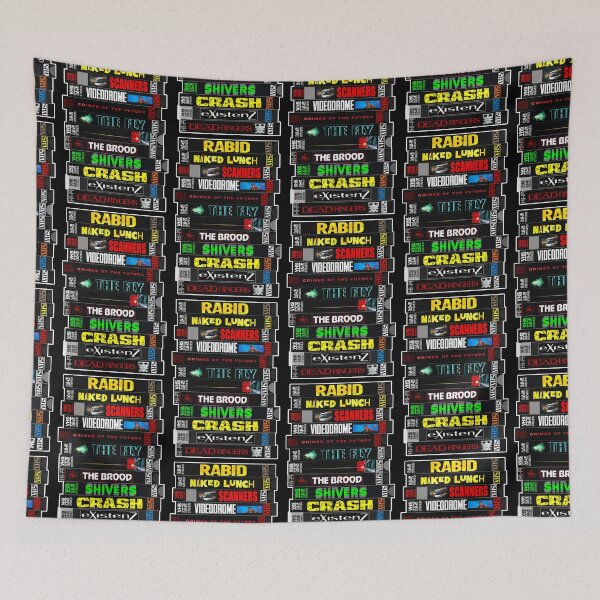 Item preview, David Cronenberg Horror Movie VHS Stack designed and sold by darklordpug.