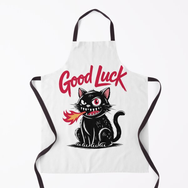 Item preview, Good Luck Black Cat Fire Breathing Funny Halloween Design designed and sold by WitchyWhisper.