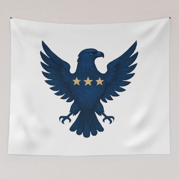 Item preview, Majestic Blue Eagle With Three Golden Stars designed and sold by kylmllr101684.