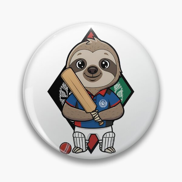 Item preview, Afghanistan Cricket Sloth Player Cartoon designed and sold by k3rstman1.