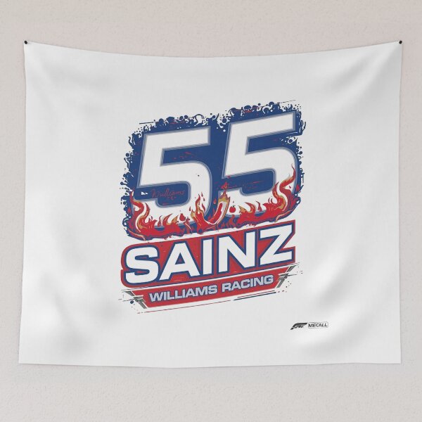 Item preview, Carlos Sainz 55 Williams Racing Fire Design – Formula 1 Fan Art designed and sold by Activity01.