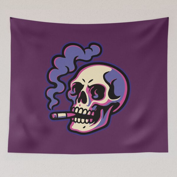 Item preview, Skull Smoking – Ashes to Ashes Pun designed and sold by Dazzlement.