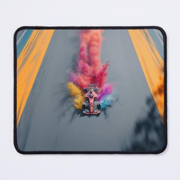Item preview, Formula 1 car kicking up splashes of colour during a race Art Inspired By Nature And The Active Outdoors designed and sold by CDC40.