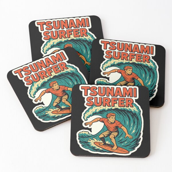 Item preview, Retro Surfing Sticker – Vintage Big Wave Comic Art, Dark Humor Post Apocalyptic Cozy Aesthetic designed and sold by JacobKAurumhead.