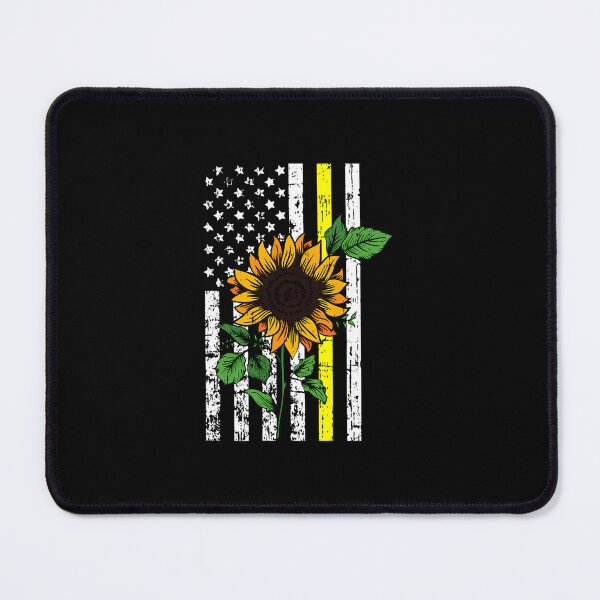 Item preview, American Flag Sunflower Yellow Thin Line Patriotic designed and sold by chereeroumbam.