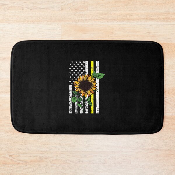 Item preview, American Flag Sunflower Yellow Thin Line Patriotic 	 		 designed and sold by chereeroumbam.