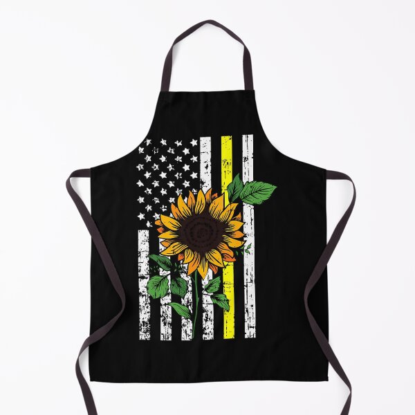 Item preview, American Flag Sunflower Yellow Thin Line Patriotic designed and sold by chereeroumbam.