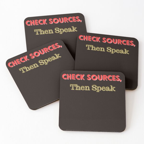 Item preview, Check Sources, Then Speak designed and sold by Adrianzebrowski.