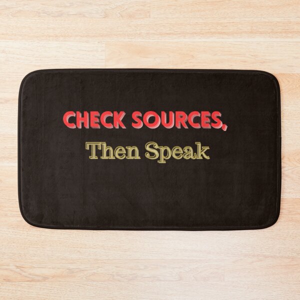 Item preview, Check Sources, Then Speak designed and sold by Adrianzebrowski.