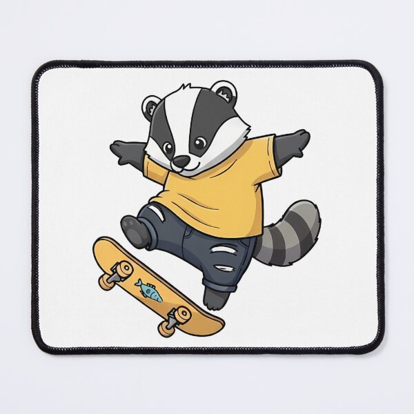 Item preview, Skateboarding Badger Cartoon Fun designed and sold by k3rstman1.