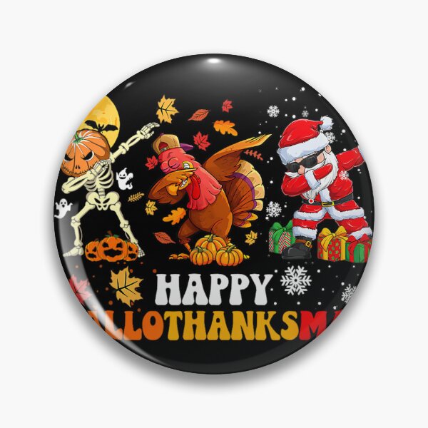 Item preview, Happy HallowThanksMas Dabbing Santa Thanksgiving Christmas 		 designed and sold by arleetiiuc.