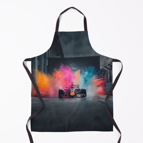 Item preview, Formula 1 car kicking up splashes of colour during a race Art Inspired By Nature And The Active Outdoors designed and sold by CDC40.