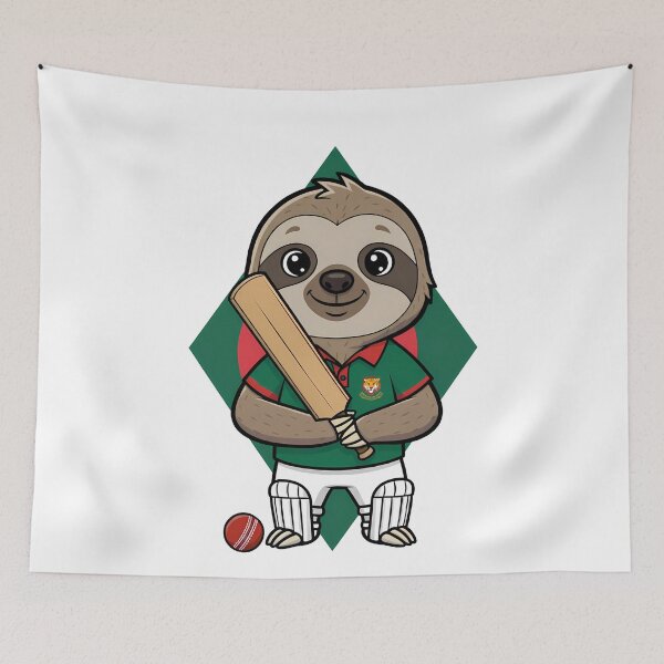 Item preview, Bangladesh Cricket Sloth Mascot Funny designed and sold by k3rstman1.