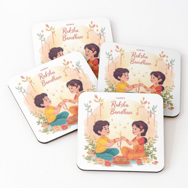 Item preview, Happy Raksha Bandhan – Brother and Sister Celebration Illustration designed and sold by Nejjar-store.
