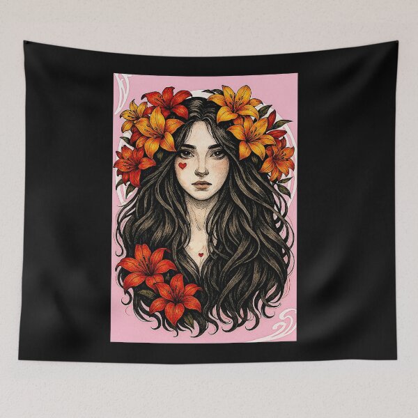 Item preview, The women and lilies#3 designed and sold by Helios Be. Lavsh.