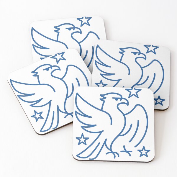 Item preview, Minimal Blue Eagle Outline With Surrounding Stars designed and sold by kylmllr101684.