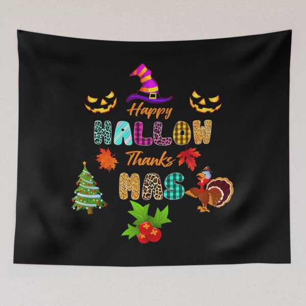 Item preview, Happy HallowThanksMas Halloween Givethanks Christmas Family Swea		 designed and sold by arleetiiuc.
