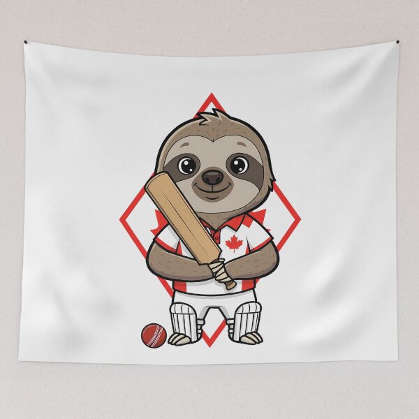 Item preview, Canada Cricket Sloth Player Fan designed and sold by k3rstman1.