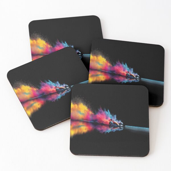 Item preview, Formula 1 car kicking up splashes of colour during a race Art Inspired By Nature And The Active Outdoors designed and sold by CDC40.