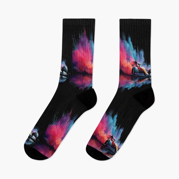 Item preview, Formula 1 car kicking up splashes of colour during a race Art Inspired By Nature And The Active Outdoors designed and sold by CDC40.