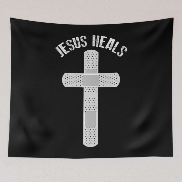 Item preview, Jesus Heals 	  Cute Band-aid Faith &amp; Hope Funny 		 designed and sold by soumerodonie.